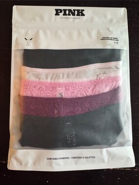 PINK Victoria's Secret Girls' Pack of Black and Pink Panties